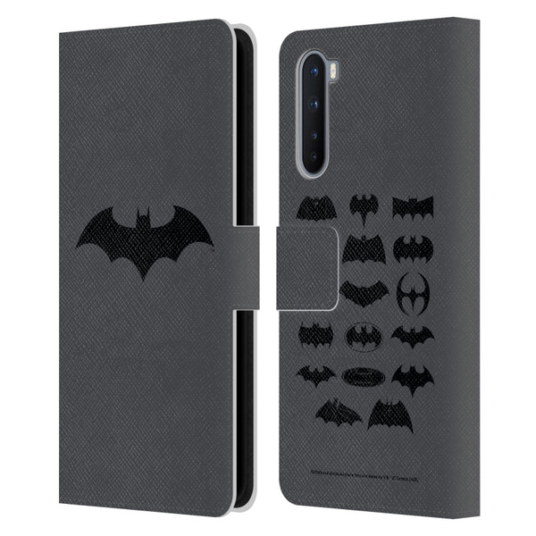 Batman DC Comics Logos Hush Leather Book Wallet Case Cover For OnePlus Nord 5G