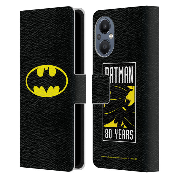 Batman DC Comics Logos Classic Leather Book Wallet Case Cover For OnePlus Nord N20 5G