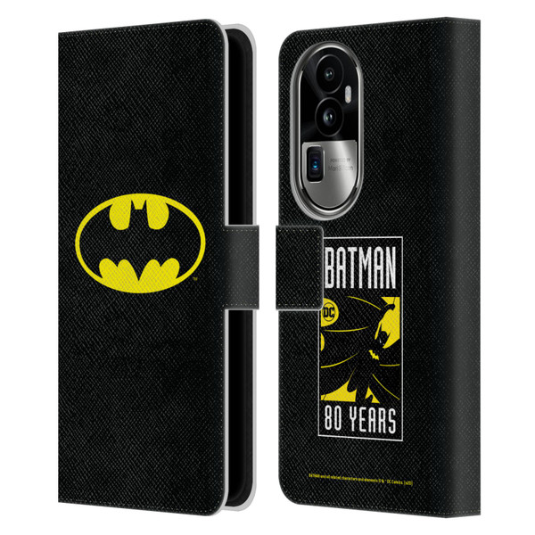 Batman DC Comics Logos Classic Leather Book Wallet Case Cover For OPPO Reno10 Pro+