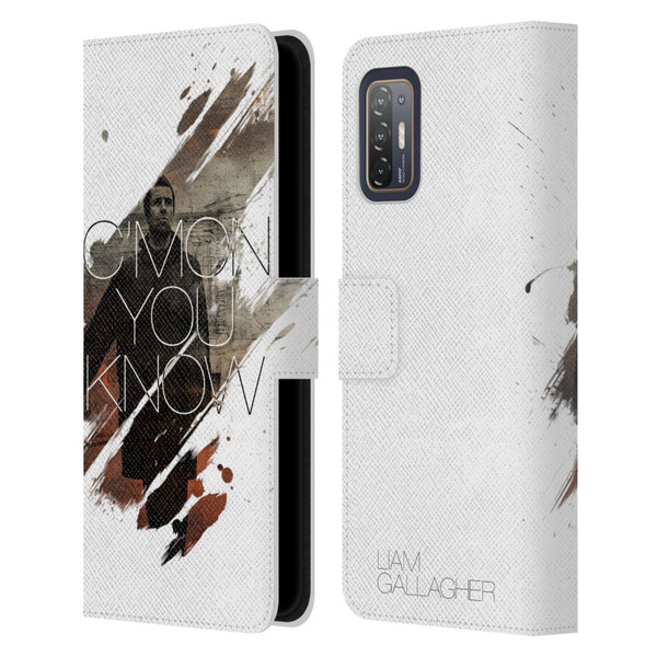 Liam Gallagher Graphics C'mon You Know Leather Book Wallet Case Cover For HTC Desire 21 Pro 5G