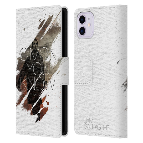 Liam Gallagher Graphics C'mon You Know Leather Book Wallet Case Cover For Apple iPhone 11