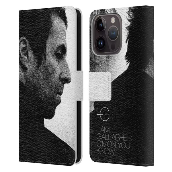 Liam Gallagher Graphics C'mon You Know Album Leather Book Wallet Case Cover For Apple iPhone 15 Pro