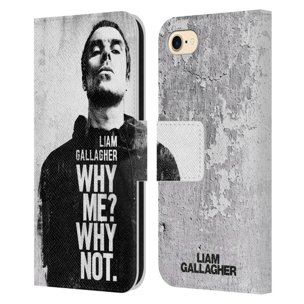 Liam Gallagher Graphics Why Me Leather Book Wallet Case Cover For Apple iPhone 7 / 8 / SE 2020 & 2022