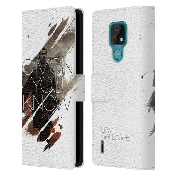 Liam Gallagher Graphics C'mon You Know Leather Book Wallet Case Cover For Motorola Moto E7