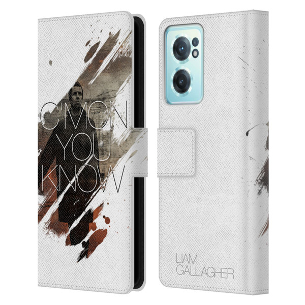 Liam Gallagher Graphics C'mon You Know Leather Book Wallet Case Cover For OnePlus Nord CE 2 5G