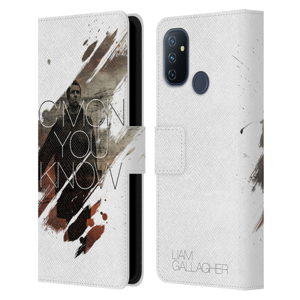 Liam Gallagher Graphics C'mon You Know Leather Book Wallet Case Cover For OnePlus Nord N100