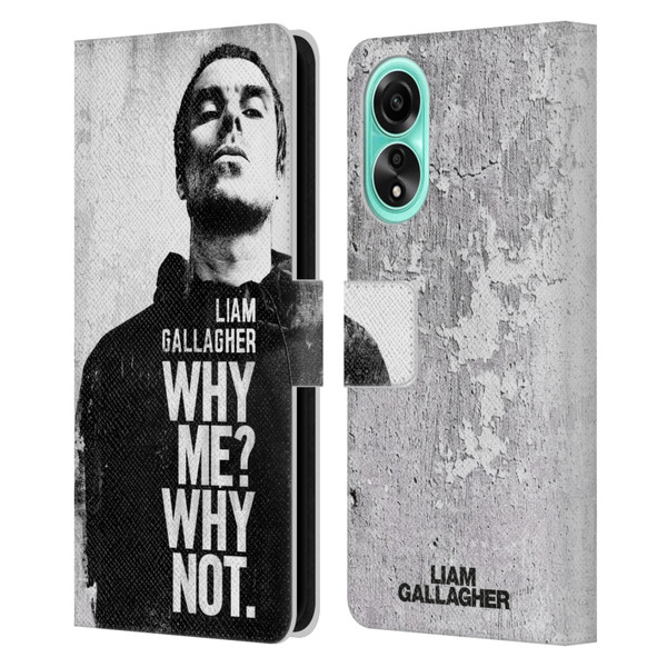 Liam Gallagher Graphics Why Me Leather Book Wallet Case Cover For OPPO A78 4G