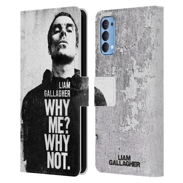 Liam Gallagher Graphics Why Me Leather Book Wallet Case Cover For OPPO Reno 4 5G