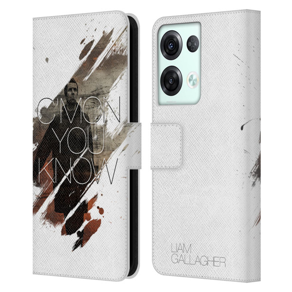 Liam Gallagher Graphics C'mon You Know Leather Book Wallet Case Cover For OPPO Reno8 Pro