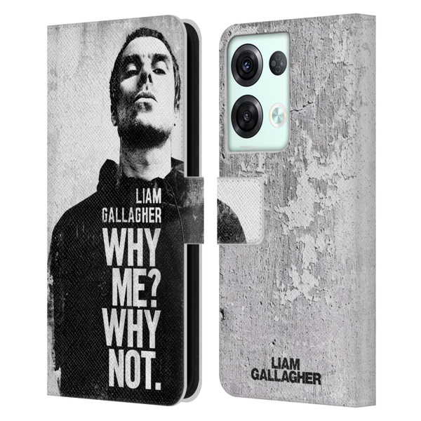 Liam Gallagher Graphics Why Me Leather Book Wallet Case Cover For OPPO Reno8 Pro
