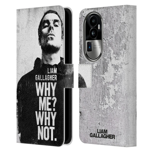 Liam Gallagher Graphics Why Me Leather Book Wallet Case Cover For OPPO Reno10 Pro+