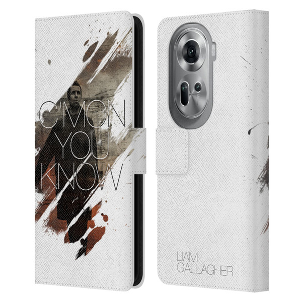 Liam Gallagher Graphics Concert Leather Book Wallet Case Cover For OPPO Reno11 Pro