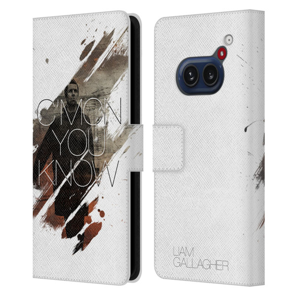 Liam Gallagher Graphics C'mon You Know Leather Book Wallet Case Cover For Nothing Phone (2a)