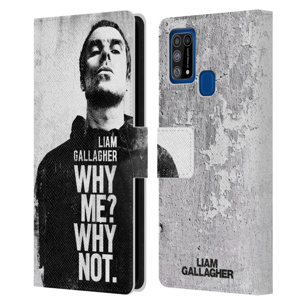 Liam Gallagher Graphics Why Me Leather Book Wallet Case Cover For Samsung Galaxy M31 (2020)