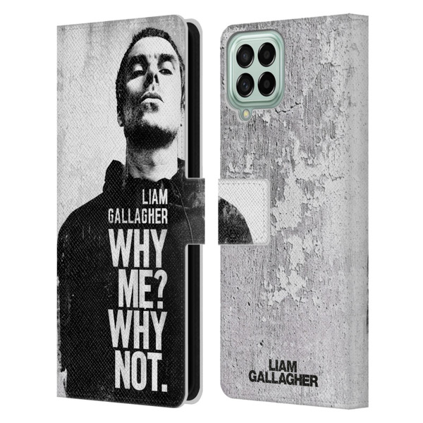 Liam Gallagher Graphics Why Me Leather Book Wallet Case Cover For Samsung Galaxy M53 (2022)