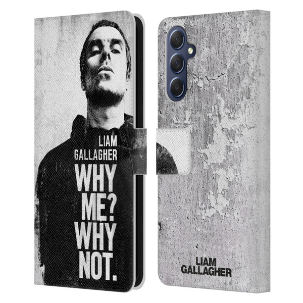 Liam Gallagher Graphics Why Me Leather Book Wallet Case Cover For Samsung Galaxy M54 5G
