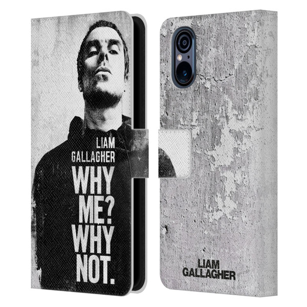 Liam Gallagher Graphics Why Me Leather Book Wallet Case Cover For Sony Xperia 5 V 5G