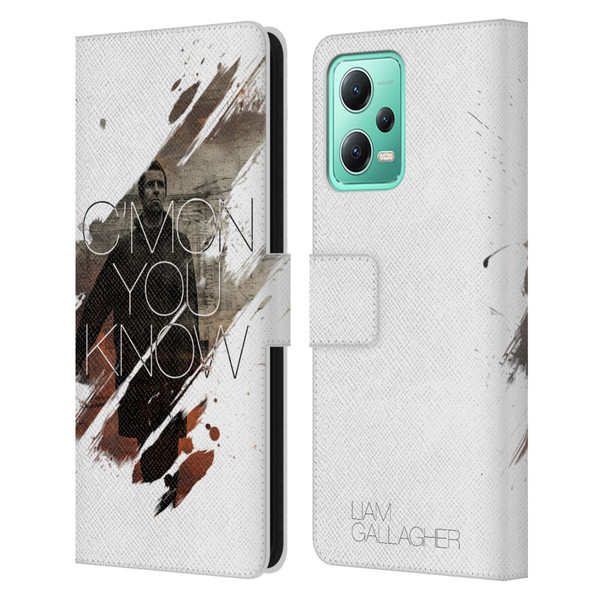 Liam Gallagher Graphics C'mon You Know Leather Book Wallet Case Cover For Xiaomi Redmi Note 12 5G