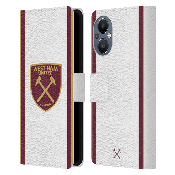 West Ham United FC 2024/25 Crest Kit Third Leather Book Wallet Case Cover For OnePlus Nord N20 5G