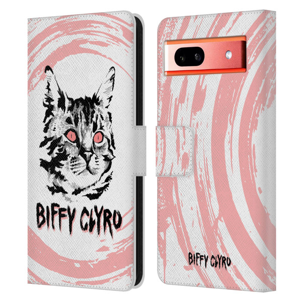 Biffy Clyro Graphics Cat Leather Book Wallet Case Cover For Google Pixel 7a