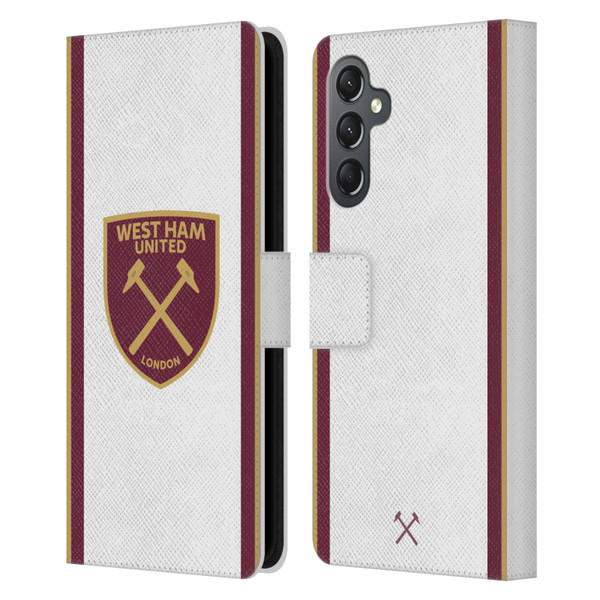 West Ham United FC 2024/25 Crest Kit Third Leather Book Wallet Case Cover For Samsung Galaxy A25 5G
