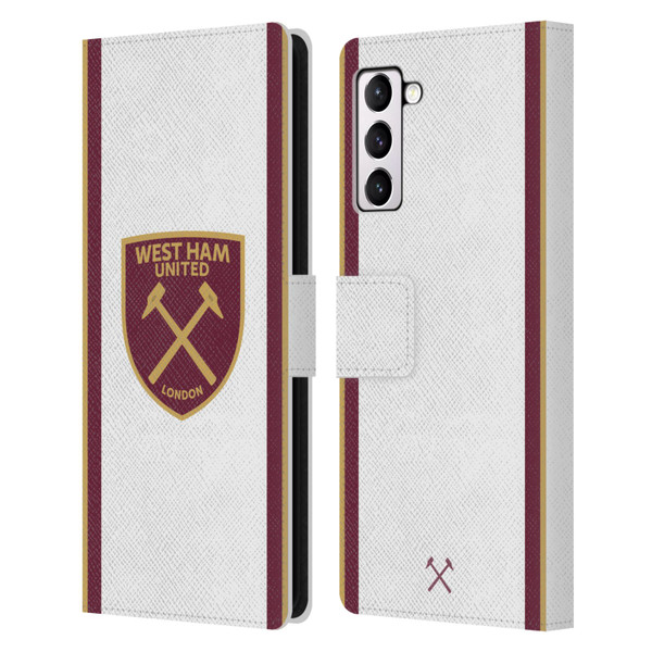 West Ham United FC 2024/25 Crest Kit Third Leather Book Wallet Case Cover For Samsung Galaxy S21+ 5G