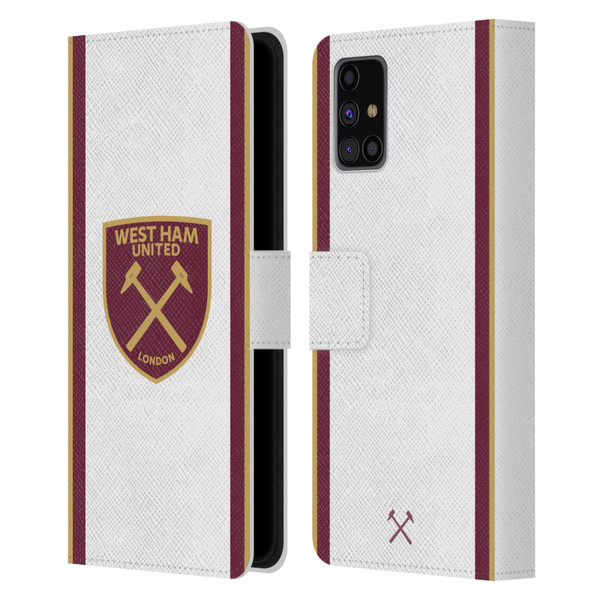 West Ham United FC 2024/25 Crest Kit Third Leather Book Wallet Case Cover For Samsung Galaxy M31s (2020) West Ham United FC 2024/25 Crest Kit Third Leather Book Wallet Case Cover For Samsung Galaxy M31s (2020)