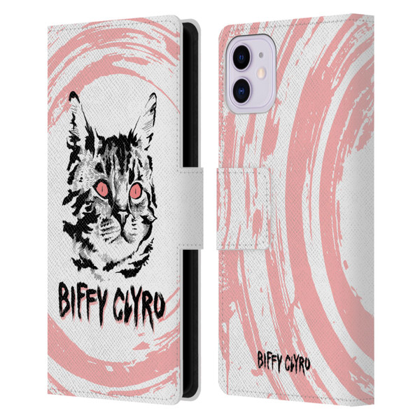 Biffy Clyro Graphics Cat Leather Book Wallet Case Cover For Apple iPhone 11