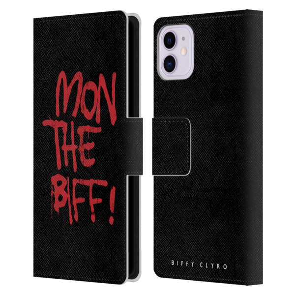 Biffy Clyro Graphics Mon The Biff Leather Book Wallet Case Cover For Apple iPhone 11