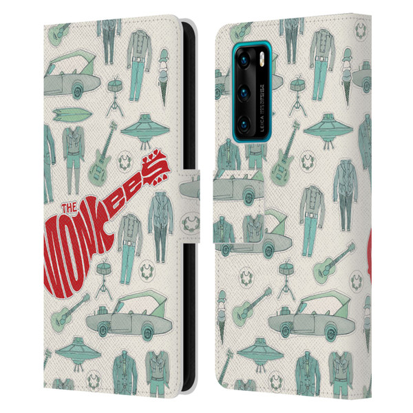 The Monkees Graphics Pattern Leather Book Wallet Case Cover For Huawei P40 5G
