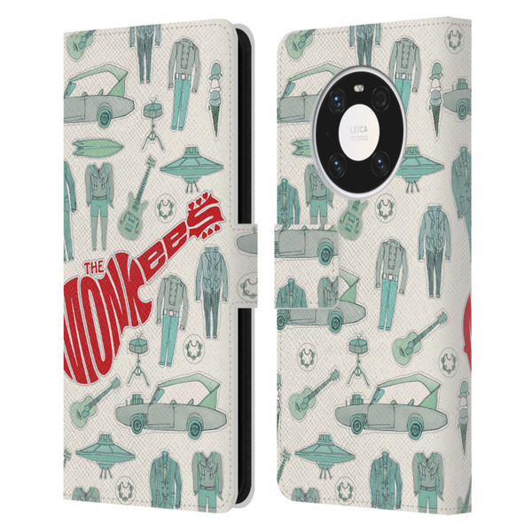 The Monkees Graphics Pattern Leather Book Wallet Case Cover For Huawei Mate 40 Pro 5G