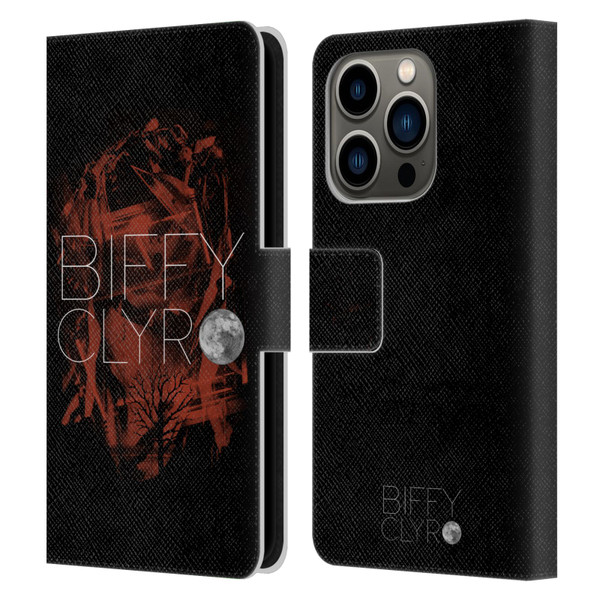 Biffy Clyro Graphics Red Leather Book Wallet Case Cover For Apple iPhone 14 Pro
