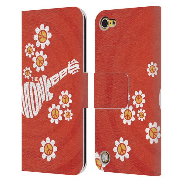 The Monkees Graphics Pattern In Red Leather Book Wallet Case Cover For Apple iPod Touch 5G 5th Gen