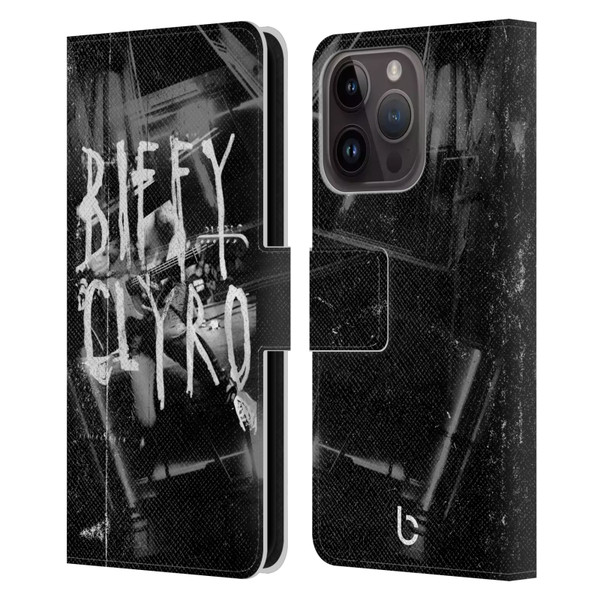 Biffy Clyro Graphics Black White Leather Book Wallet Case Cover For Apple iPhone 15 Pro