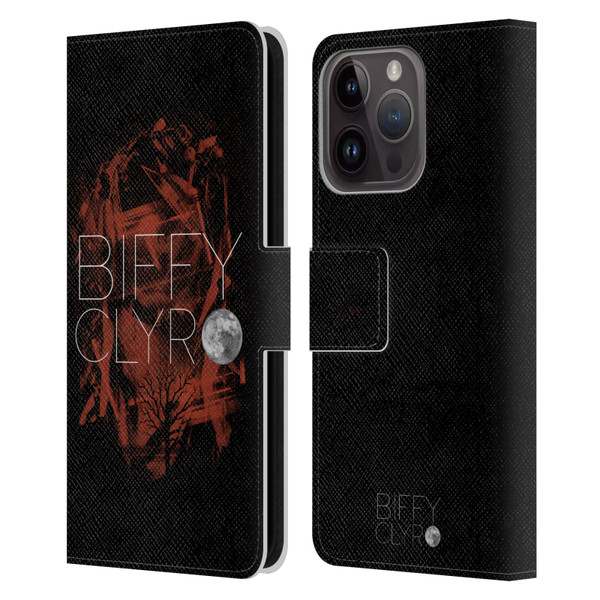 Biffy Clyro Graphics Red Leather Book Wallet Case Cover For Apple iPhone 15 Pro