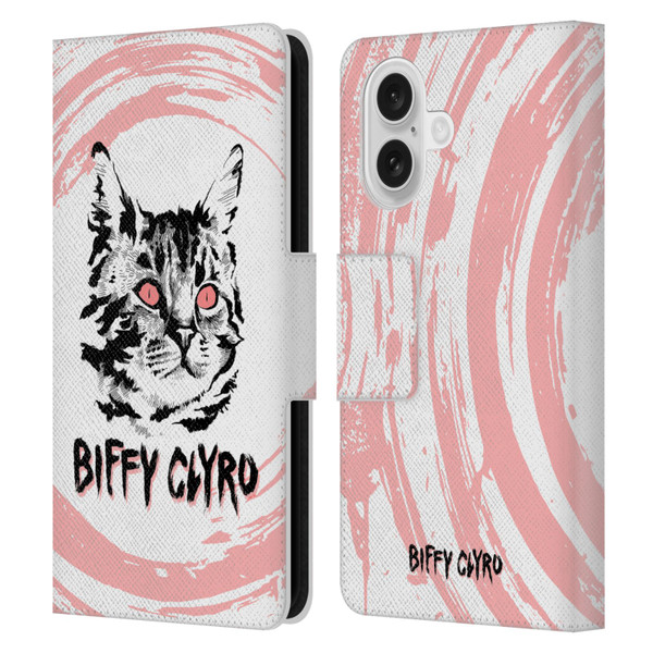 Biffy Clyro Graphics Cat Leather Book Wallet Case Cover For Apple iPhone 16