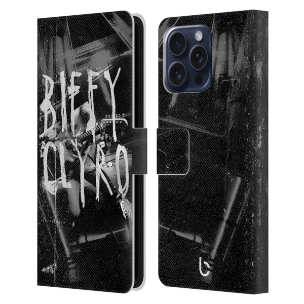 Biffy Clyro Graphics Black White Leather Book Wallet Case Cover For Apple iPhone 16 Pro Max