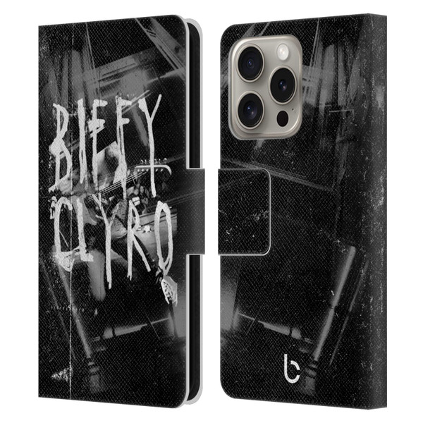 Biffy Clyro Graphics Black White Leather Book Wallet Case Cover For Apple iPhone 16 Pro