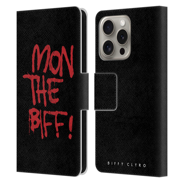 Biffy Clyro Graphics Mon The Biff Leather Book Wallet Case Cover For Apple iPhone 16 Pro