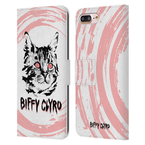 Biffy Clyro Graphics Cat Leather Book Wallet Case Cover For Apple iPhone 7 Plus / iPhone 8 Plus