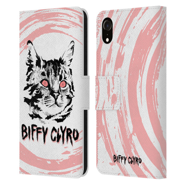 Biffy Clyro Graphics Cat Leather Book Wallet Case Cover For Apple iPhone XR