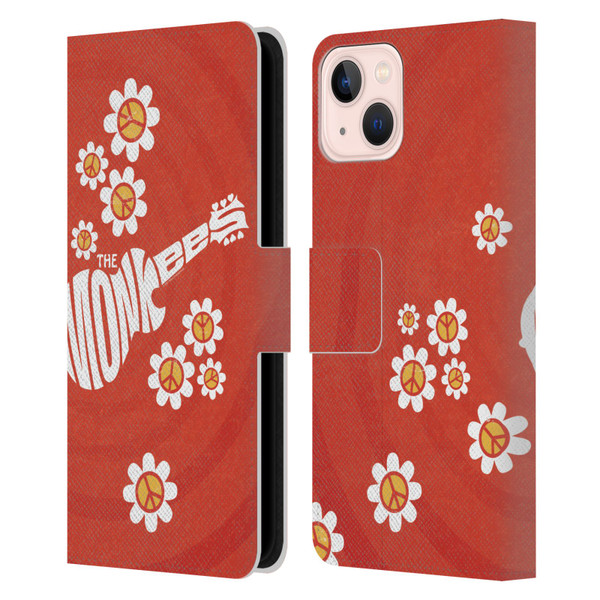 The Monkees Graphics Pattern In Red Leather Book Wallet Case Cover For Apple iPhone 13