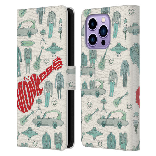 The Monkees Graphics Pattern Leather Book Wallet Case Cover For Apple iPhone 14 Pro Max