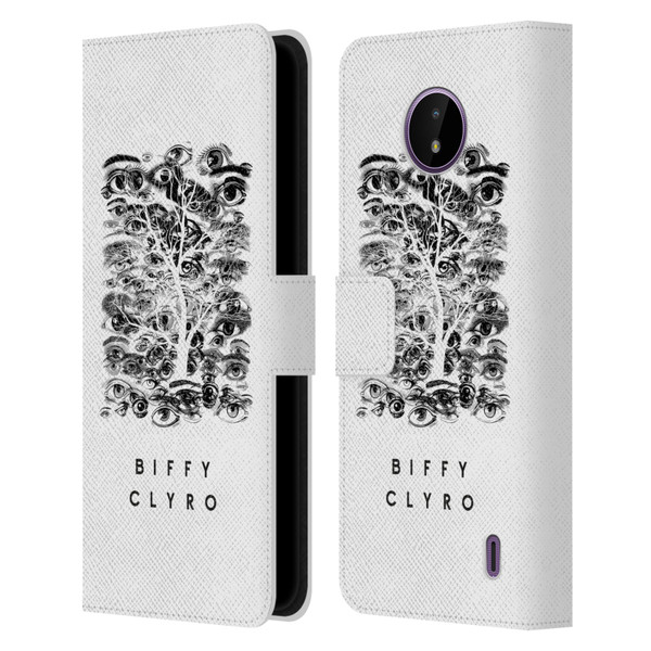Biffy Clyro Graphics Eyes Leather Book Wallet Case Cover For Nokia C10 / C20