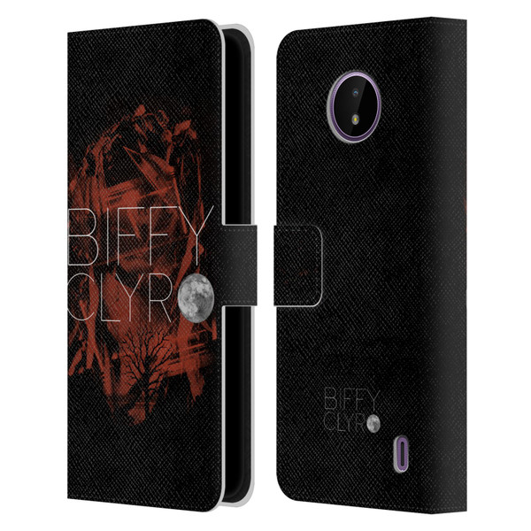 Biffy Clyro Graphics Red Leather Book Wallet Case Cover For Nokia C10 / C20