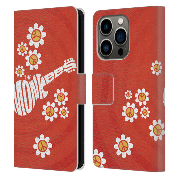 The Monkees Graphics Pattern In Red Leather Book Wallet Case Cover For Apple iPhone 14 Pro