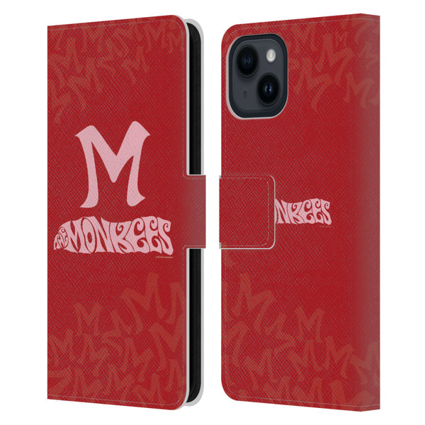 The Monkees Graphics Logotype Leather Book Wallet Case Cover For Apple iPhone 15
