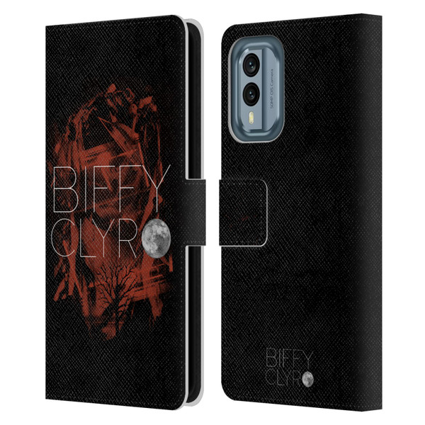 Biffy Clyro Graphics Red Leather Book Wallet Case Cover For Nokia X30