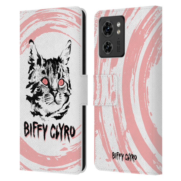 Biffy Clyro Graphics Cat Leather Book Wallet Case Cover For Motorola Moto Edge 40