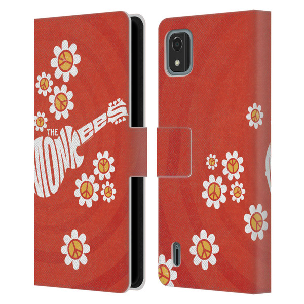 The Monkees Graphics Pattern In Red Leather Book Wallet Case Cover For Nokia C2 2nd Edition